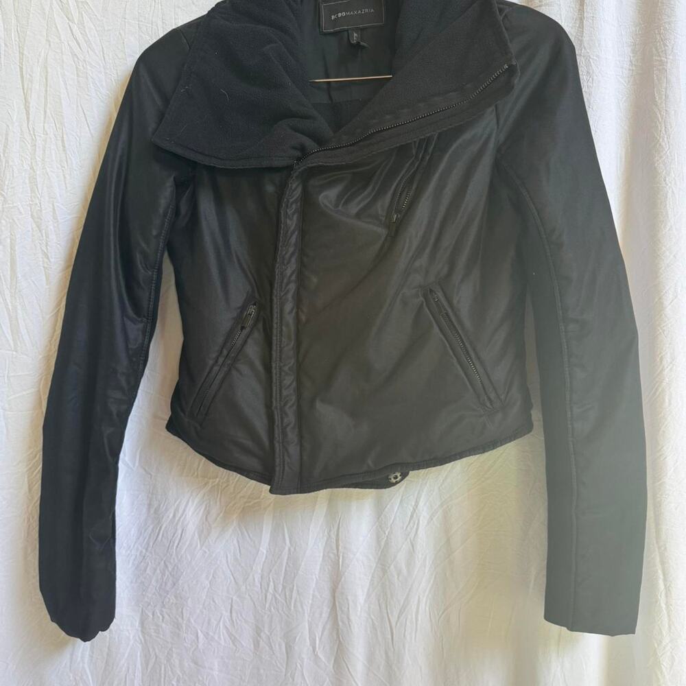 Bcbg black moto jacket with